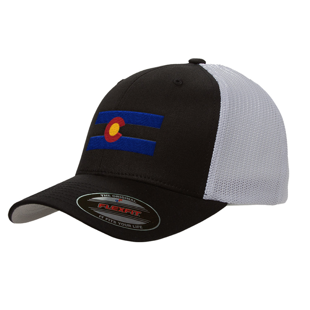 Colorado State Flag Trucker Snapback Hat Retro Mesh Cap Denver Boulder 6511