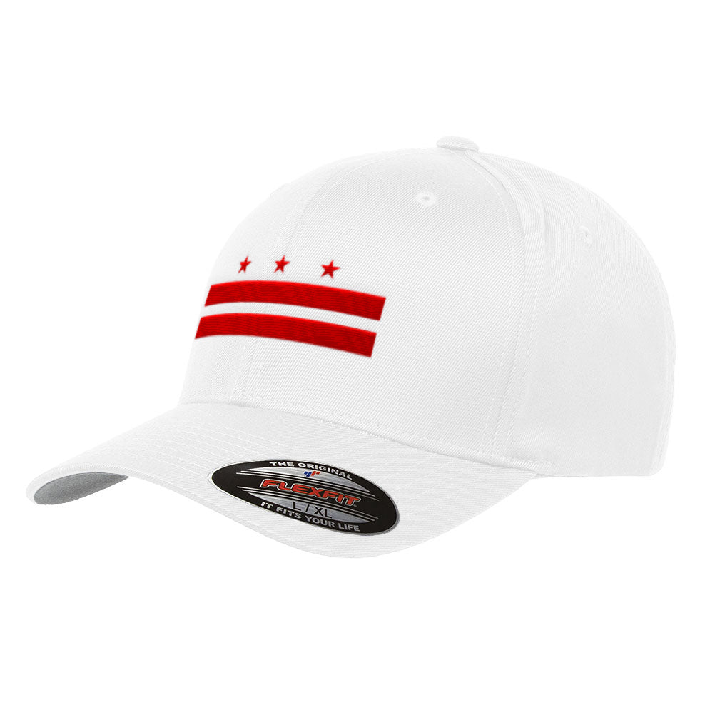 Washington D.C. Flag Flexfit Premium Official Flag Yupoong Hat Hat – Combed Classic Wooly