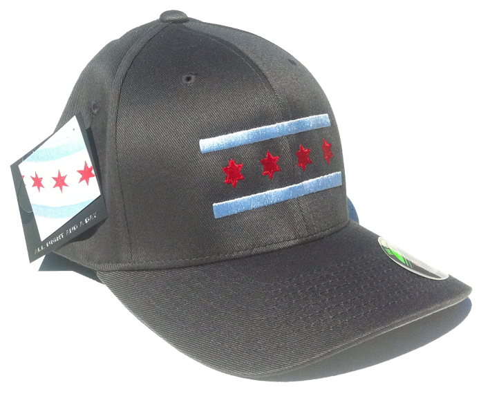 Grey Chicago Flag Flexfit Premium Classic Yupoong Wooly Combed Hat 627 ...